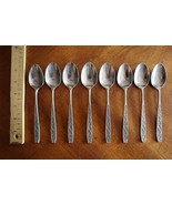 Lot 8x Imperial International IIC DAVOS Stainless Black Floral Teaspoon ... - $532.59 MXN