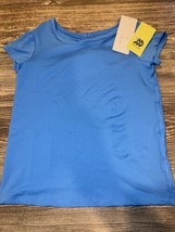 Girls&#39; Short Sleeve Keyhole Back Gym T-Shirt - All in Motion Blue. Size ... - $7.91