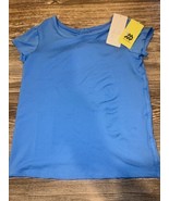 Girls&#39; Short Sleeve Keyhole Back Gym T-Shirt - All in Motion Blue. Size ... - £6.22 GBP