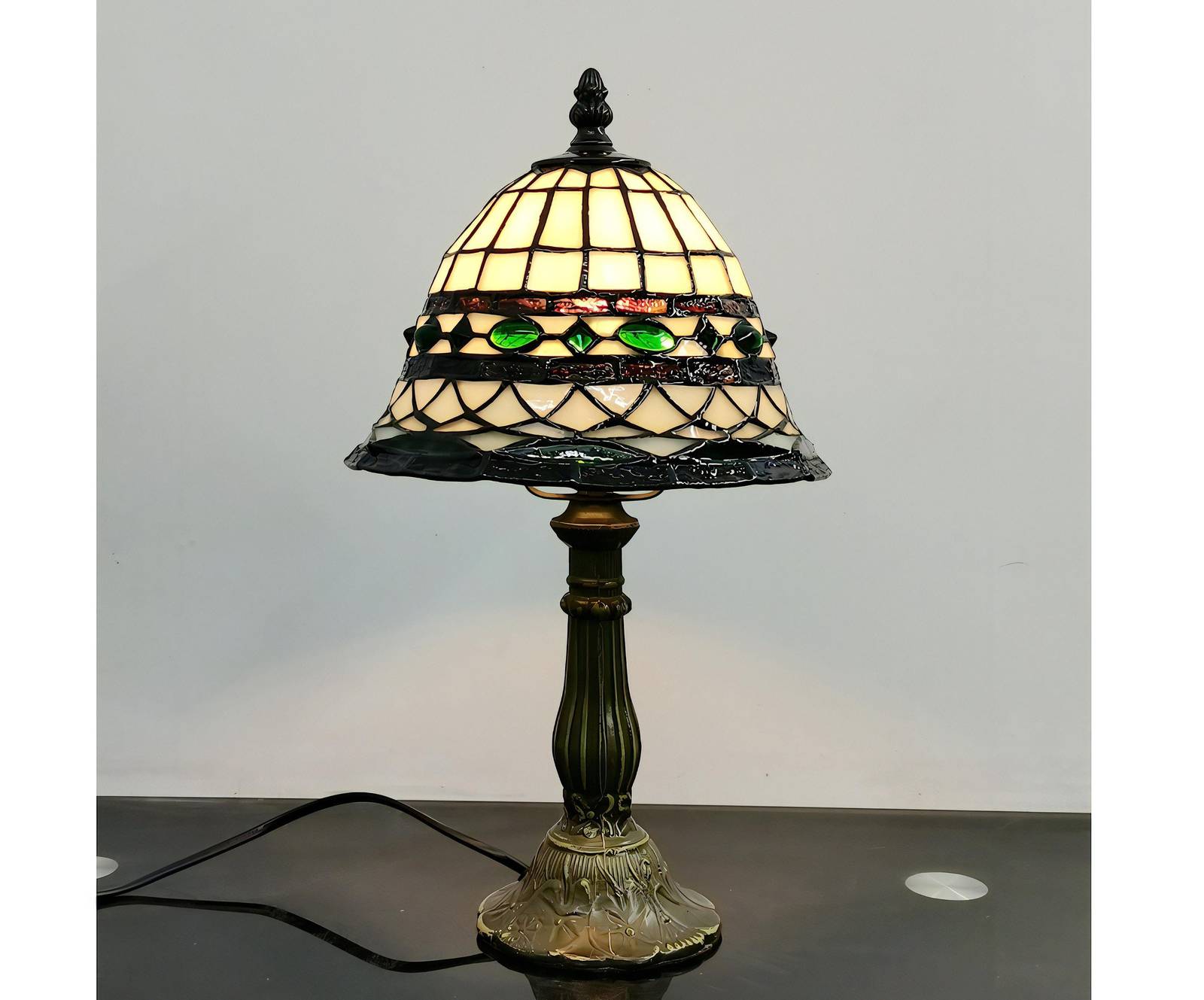 Tiffany Style Lamp Colored Glass Lamp, Add Elegance to Your Home - Stain... - $100.00