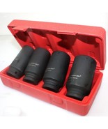 4pc 1/2&quot; Dr Deep Spindle Axle Nut Socket Set 12 POINT METRIC 30mm 32mm 3... - $530.53 MXN