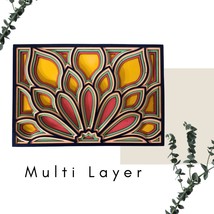 Bold Bloom Multi-Layer Wood Art – Vibrant Handmade Decor for Color-Lovin... - $40.00