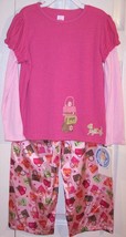 NWT Carter&#39;s Girl&#39;s Pink Dog Puppy Travel Pajamas Pajama Set, 5 - £11.63 GBP