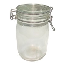 Le Parfait Super Jar 7" Tall Wire Bail Glass Canister France 3.5" Base Vtg Quart image 3