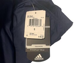 Adidas Men’s ClimaProof Wind GC Shell Jacket Navy White Size S Hooded NWT image 6
