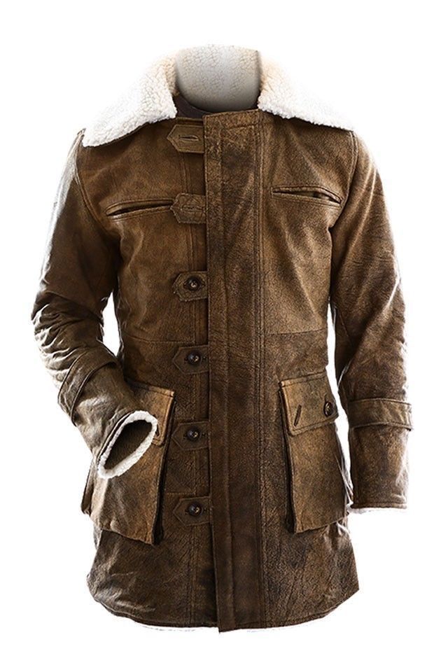 Primary image for BANE Dark Knight Rises Distressed Dark Brown Real Leather Jacket/Coat