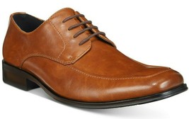 Men&#39;s Brown Color Derby Plain Toe Real Leather Matching Black Sole Lace Up Shoes - £119.89 GBP+