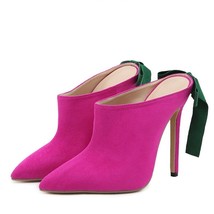 Spring Autumn Sexy Green Ankle Strap High Heels Shoes For Women Pointed Toe Stil - £38.22 GBP