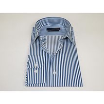 Men's Shirt ENZO PARK Turkey Soft Cotton Wrinkle Resistant Enzo8 Navy Stripe image 3