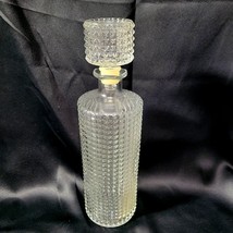 Vintage Crystal Whiskey Bottle with Stopper Cut Glass 12 in Decanter - £23.11 GBP