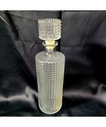 Vintage Crystal Whiskey Bottle with Stopper Cut Glass 12 in Decanter - £23.12 GBP
