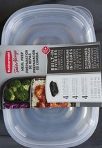 Rubbermaid Takealongs 4.7 Cup Rectangle Food Storage Containers Black Set of 4 - £8.68 GBP