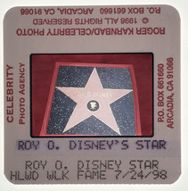 1998 Roy Disney Star Hollywood Walk of Fame Celebrity Photo Transparency Slide - £7.52 GBP