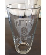 SET - Brooklyn Nets Custom Pint Beer Glass Etched Tumblers Drinkware Gift - $54.88 CAD+