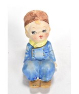 Vtg Dutch Russian Boy Shelf Sitter Enesco Japan Figurine Blue Coat Yello... - $33.94 CAD