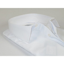 Mens CEREMONIA Formal Shirt Hidden Button 100% Cotton Slim Fit #9010 13 White image 3