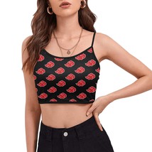  Women&#39;s Red Cloud Anime Spaghetti Strap Crop Top Camisole Camis Tanks - $23.00