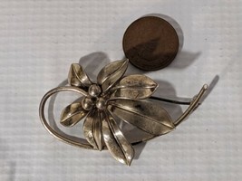 Vintage Binder Bros BB 925 Sterling Silver Flower Pin Brooch - £26.87 GBP