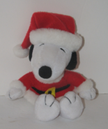 Peanuts SNOOPY Santa Claus Christmas Plush Stuffed Toy 8 Inch - £7.88 GBP