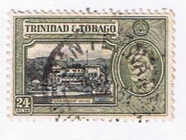 Stamps Trinidad &amp; Tobago King George VI 1938 24c Olive &amp; Black - $1.36