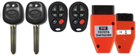 2 New Toyota 44D Chip Key + Remote GQ43VT20T 6 Button + Programmer Usa Seller A+ - £40.44 GBP