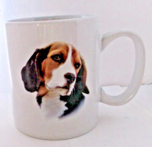 BEAGLE Dog Ceramic Coffee Mug Cup With History Bow Wow Meows 14 oz - £15.29 GBP