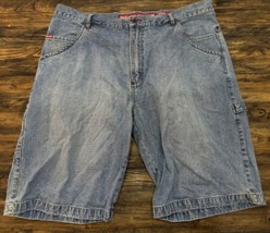 Vintage Ecko Unltd Denim Shorts Mens 42 Foundry Baggy Skater Y2K 72 Stit... - $24.74