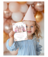 Editable Pink Princess Castle Birthday Invitation Template with Matching Smartph - $11.99