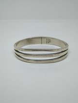 Sterling Silver 925 Mexico Hinged Bangle Split Bracelet 7&quot; - £118.50 GBP