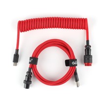 High Sensitive Coiled 6Ft Type C Usb Cable Painted Gx16 Aviator Connector Double - £50.98 GBP