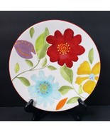 Crate &amp; Barrel Chloe Flower Plate 8.25&quot;  Round Ceramic Salad Plate - £11.35 GBP