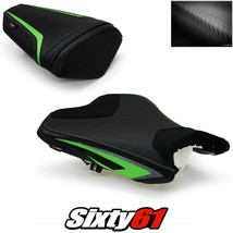 Kawasaki ZX6R Seat Cover 2013-2018 Front Rear Black Green Luimoto Carbon Suede - £192.24 GBP