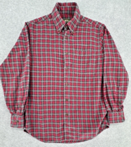 Orvis Flannel Luxury Men’s Plaid Button Down Shirt Gray Red  Soft Thick ... - $39.59
