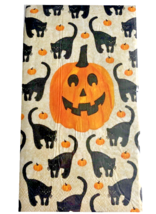 Halloween Black Cat Pumpkin Paper Dinner Napkins Hand Bath Buffet Towels... - $19.57