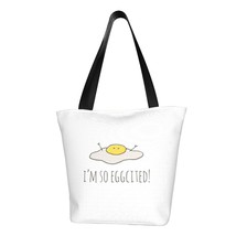 I&#39;m So Eggcited Ladies Casual Shoulder Tote Shopping Bag - £19.58 GBP