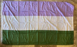 Genderqueer Flag Unique Design 2x3 Ft Genderqueen Size American Stock Usa Lgbtq+ - £12.01 GBP