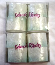 Dip Dye Aqua Napkin Rings Set of 8 Deborah Rhodes NOS - $34.99