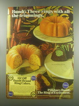 1977 Pillsbury Bundt Cake Ad - Bundt: Three rings with all the trimmings - £14.72 GBP