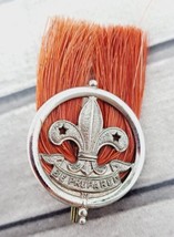 Boy Scouts Assistant Scoutmaster Officer Hat Badge w Red Bristles Montreal Made - $45.39