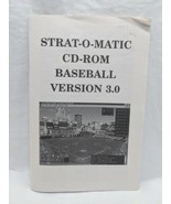 Strat O Matic CD ROM Baseball Version 3.0 PC Manual Only - $33.83 CAD