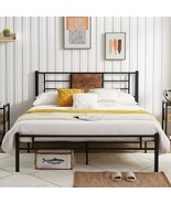 Vecelo Full Size Bed Frame With Headboard, Heavy-Duty Platform With Stee... - $129.99