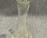 Vintage Hoosier Clear Twisted Glass Bud Vase 4064 #2 6&quot; Tall  EUC - $3.96
