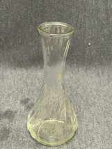 Vintage Hoosier Clear Twisted Glass Bud Vase 4064 #2 6&quot; Tall  EUC - £3.12 GBP