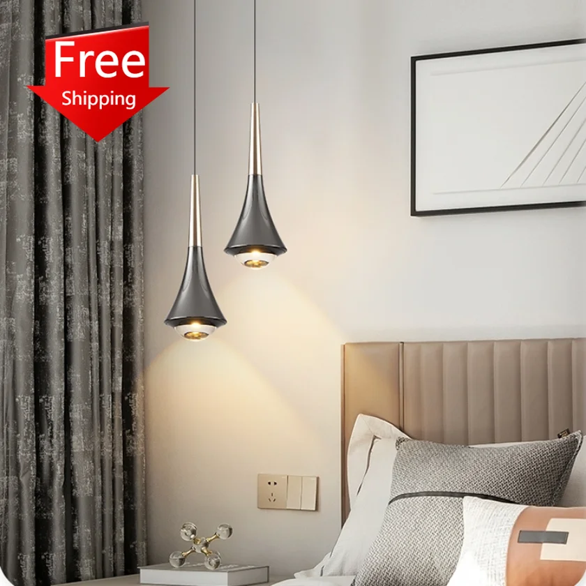 Led Pendant Lighting for Bedroom Bedside Hanging Lamp Ceiling Chandelier... - $44.66+