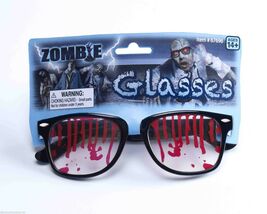 DELUXE BLOODY ZOMBIE GLASSES WALKING DEAD HALLOWEEN COSTUME ACCESSORY - $6.81