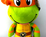 Large Orange Ninja Turtle Plush Toy MICHELANGELO 14 inch tall Official NWT - $18.61
