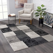 6 X 9 Gray Checkered Dhurrie Area Rug - $452.12 CAD