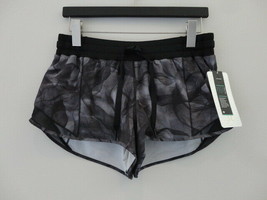 Nwt Lululemon MNTM/BLK Black Grey Multi 4 Way Stretch Hotty Hot Shorts 10 - £54.39 GBP