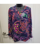 Lilly Pulitzer Sz S Providence Top in Garden Menagerie Colorful Tunic Shirt - £23.70 GBP