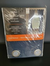 New Sealed SUNBLK Total Blackout Window Curtain Panel 2-Pack, Everyly Navy - £19.43 GBP